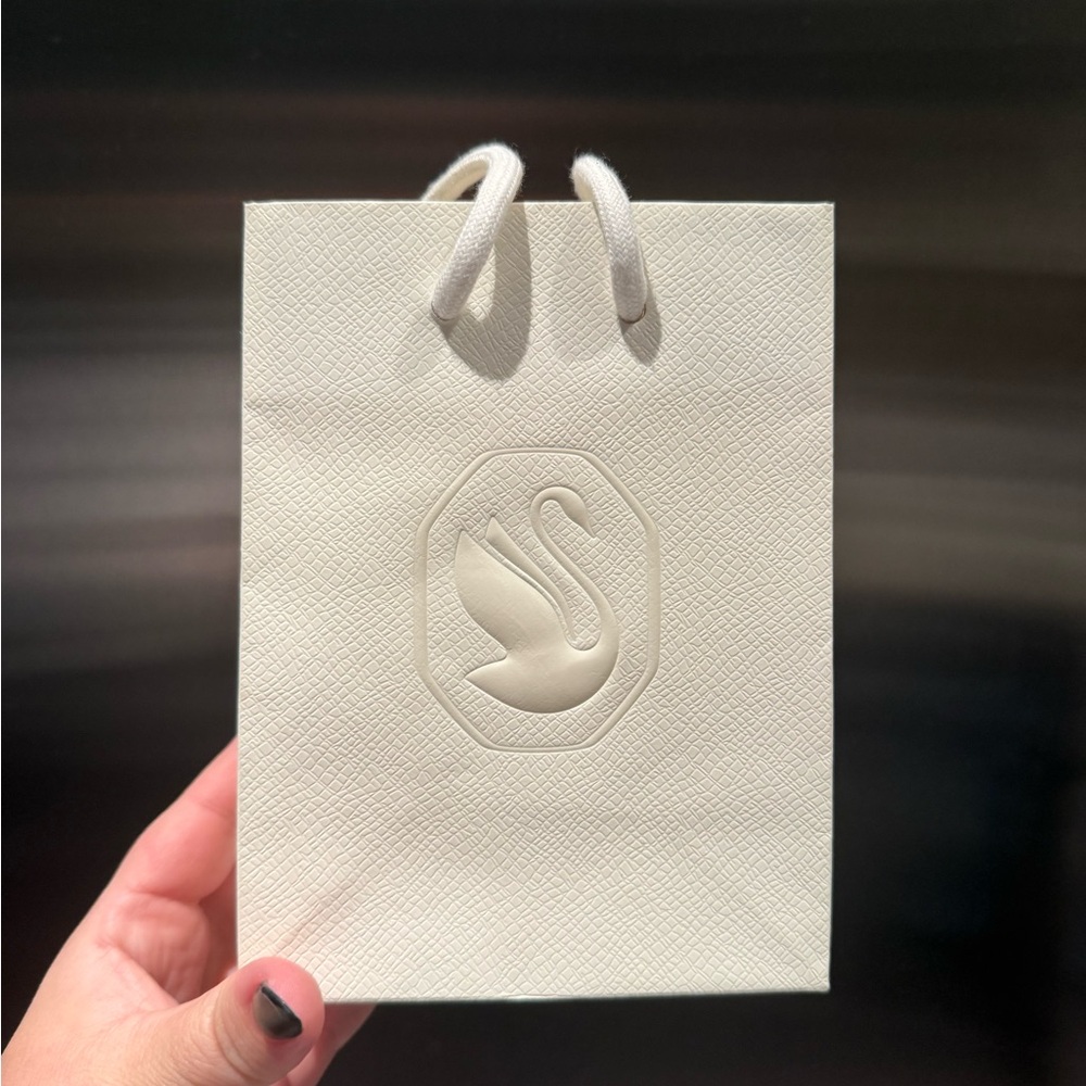 Swarovski Cream Swan Gift Bag